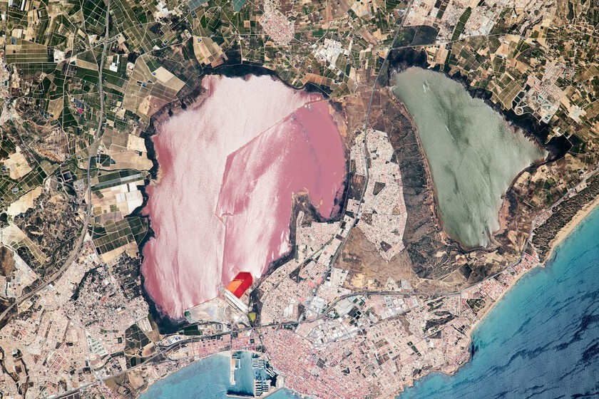La NASA ha mirado a Torrevieja desde el espacio y ha visto una enorme masa de agua rosa esencial para encontrar vida en Marte