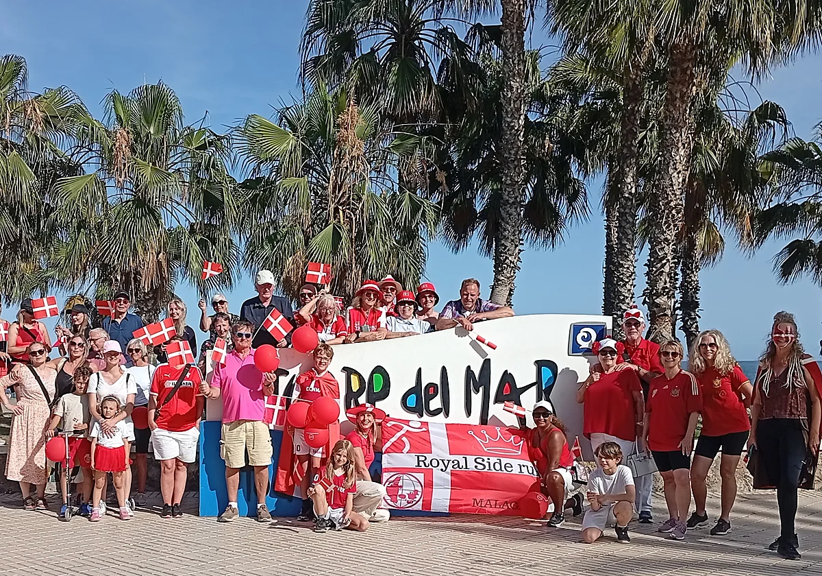 A sea of red and white for the Danish King on the Costa del Sol