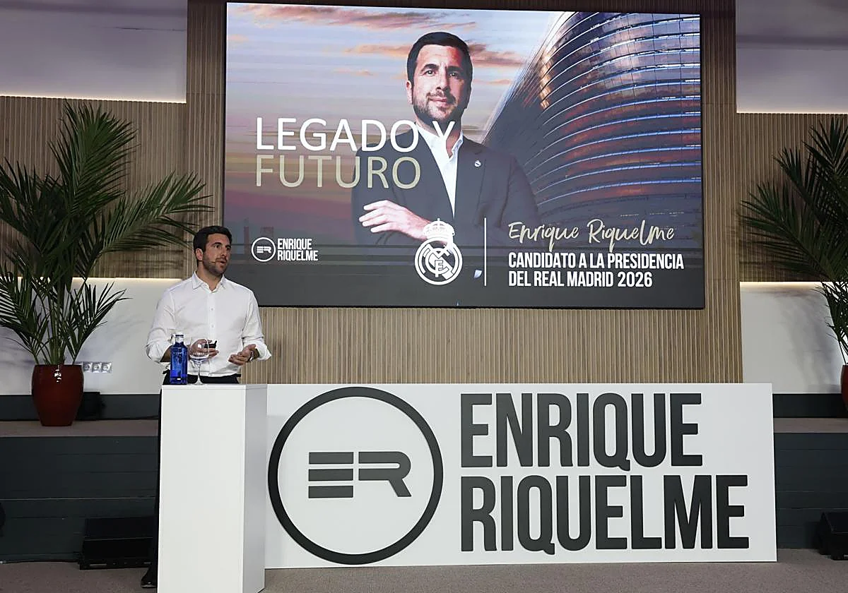 Enrique Riquelme lanza una avalancha de promesas para seducir a los socios del Real Madrid