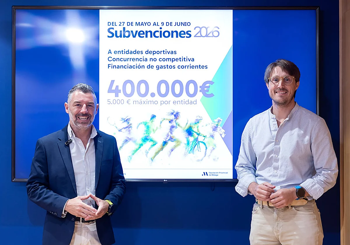 La Diputación de Málaga destinará 400.000 euros a apoyar a los clubes deportivos de la provincia