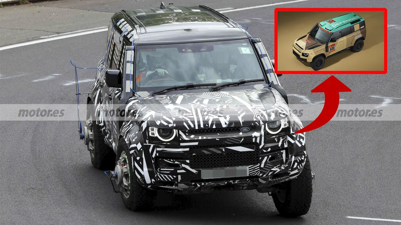 Este Land Rover Defender extremo cazado en Nürburgring está sacado del Dakar y apunta a una edición brutal