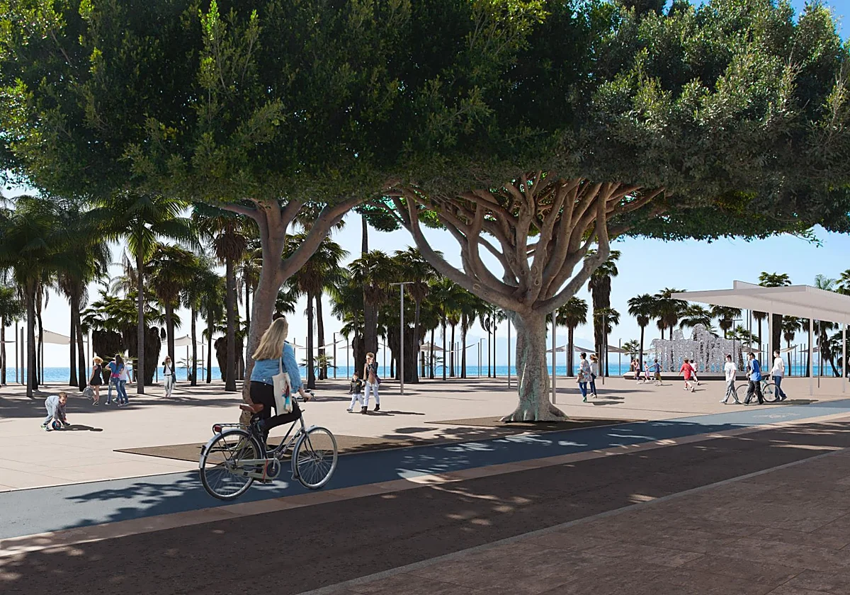 Los aparcamientos y el carril bici centran el debate sobre el paseo marítimo de El Palo