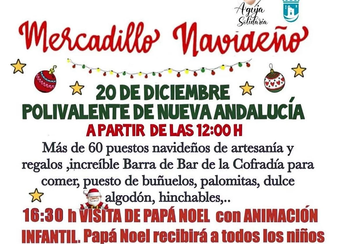 Nueva Andalucía celebra el día 20 un mercadillo navideño con diferentes actividades y para colaborar en una causa solidaria