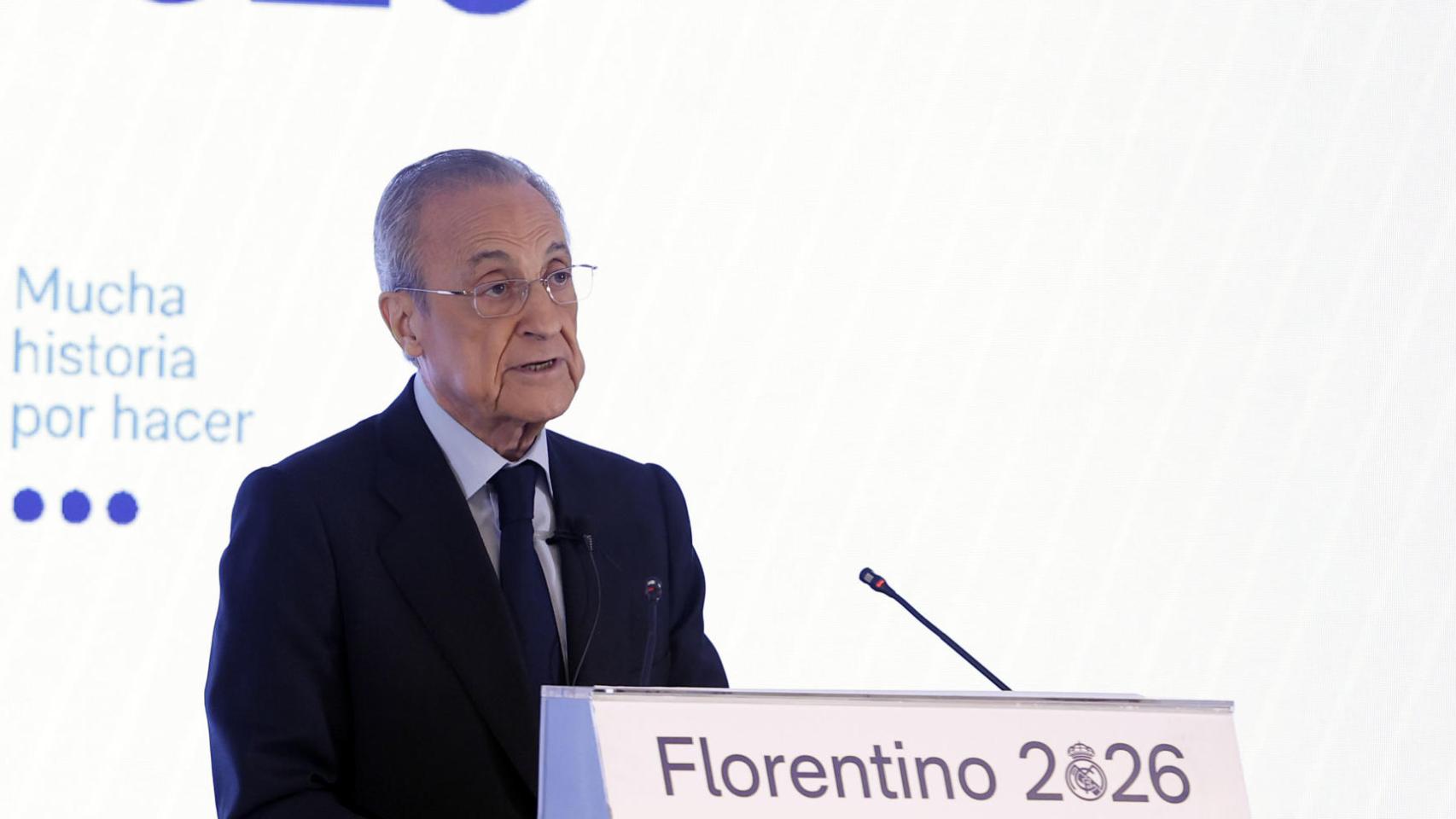Florentino Pérez, en su cierre de campaña: "Los símbolos del Madrid no merecen desprecios del que quiere ser su presidente"