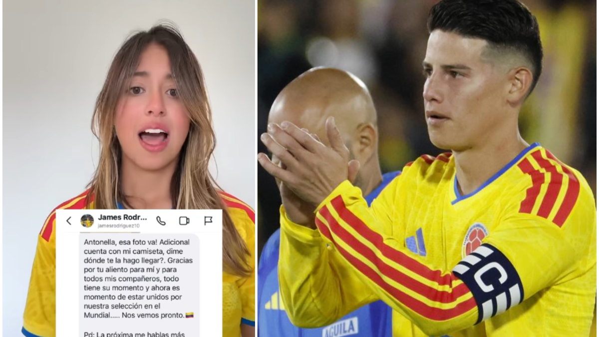 James responde a la hija del presidente de Colombia tras la polémica: "Antonella, esa foto va"