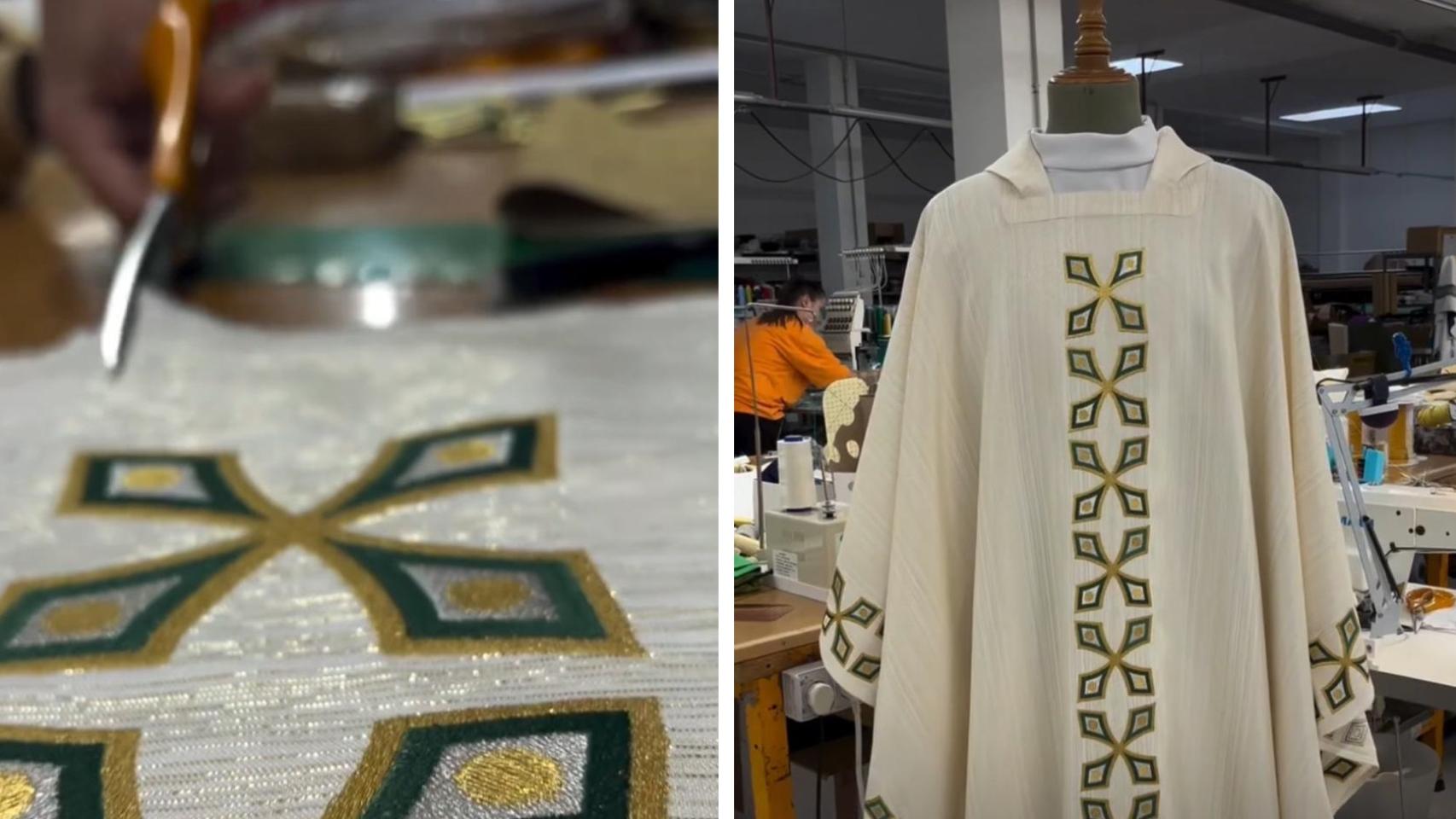 Así es la espectacular casulla que ha llevado el Papa León XIV en Madrid: creada en Aragón e inspirada en La Almudena