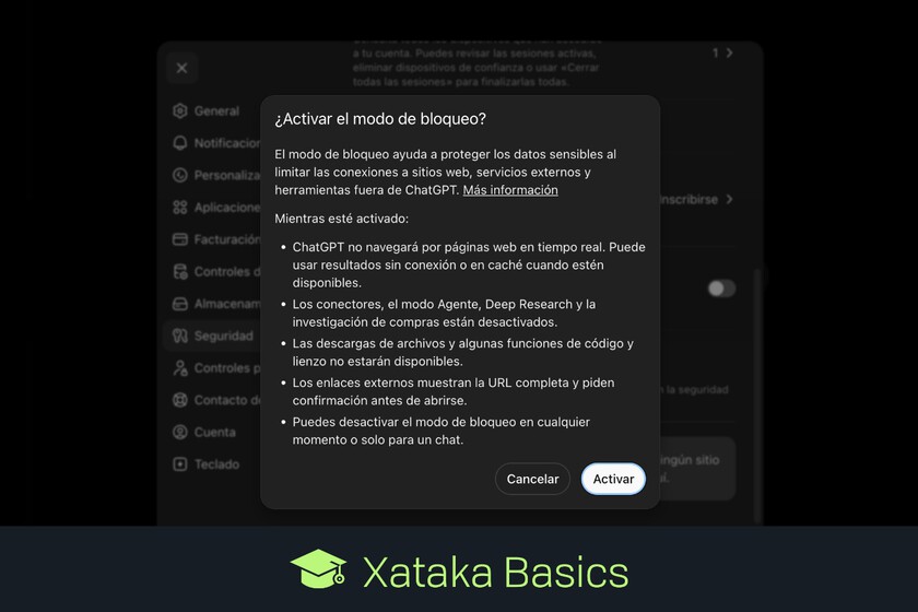 Modo bloqueo de ChatGPT: qué es, para qué sirve, quién puede usarlo y cómo activarlo