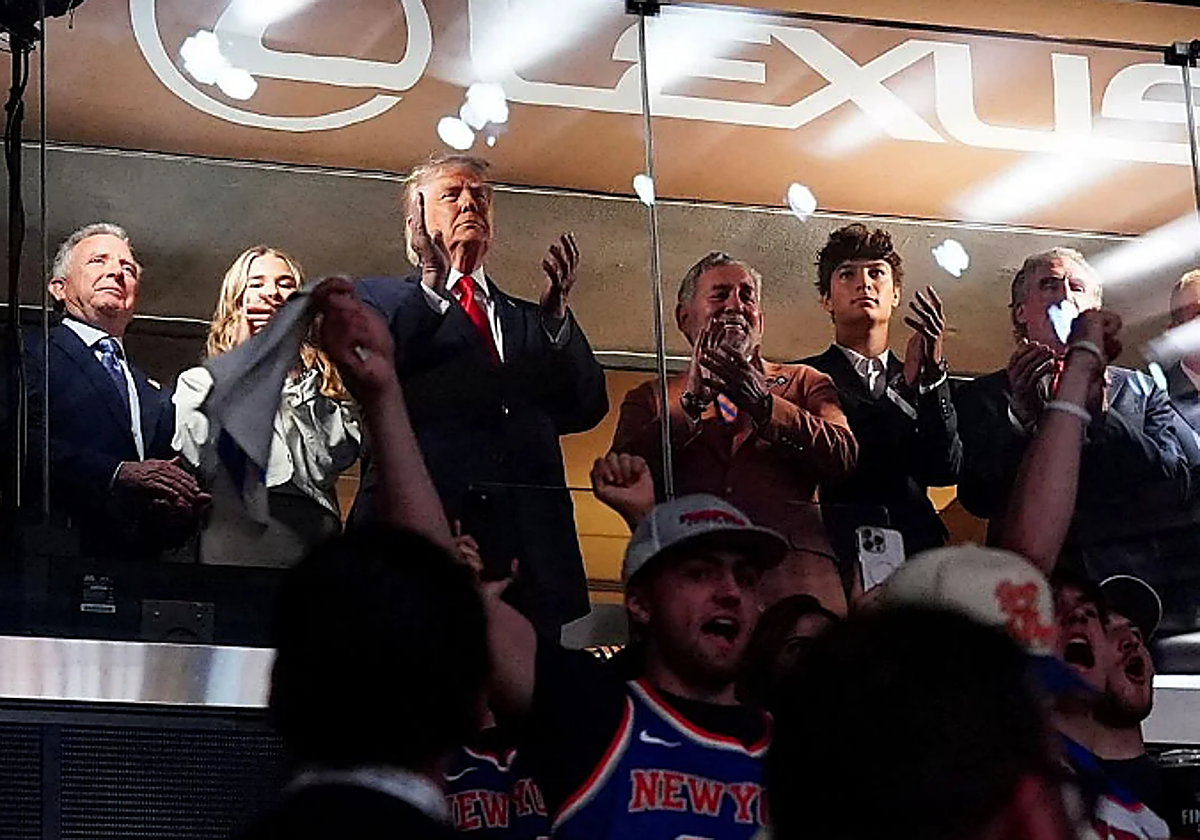El Madison Square Garden recibe a Trump con fuertes abucheos en las finales de la NBA