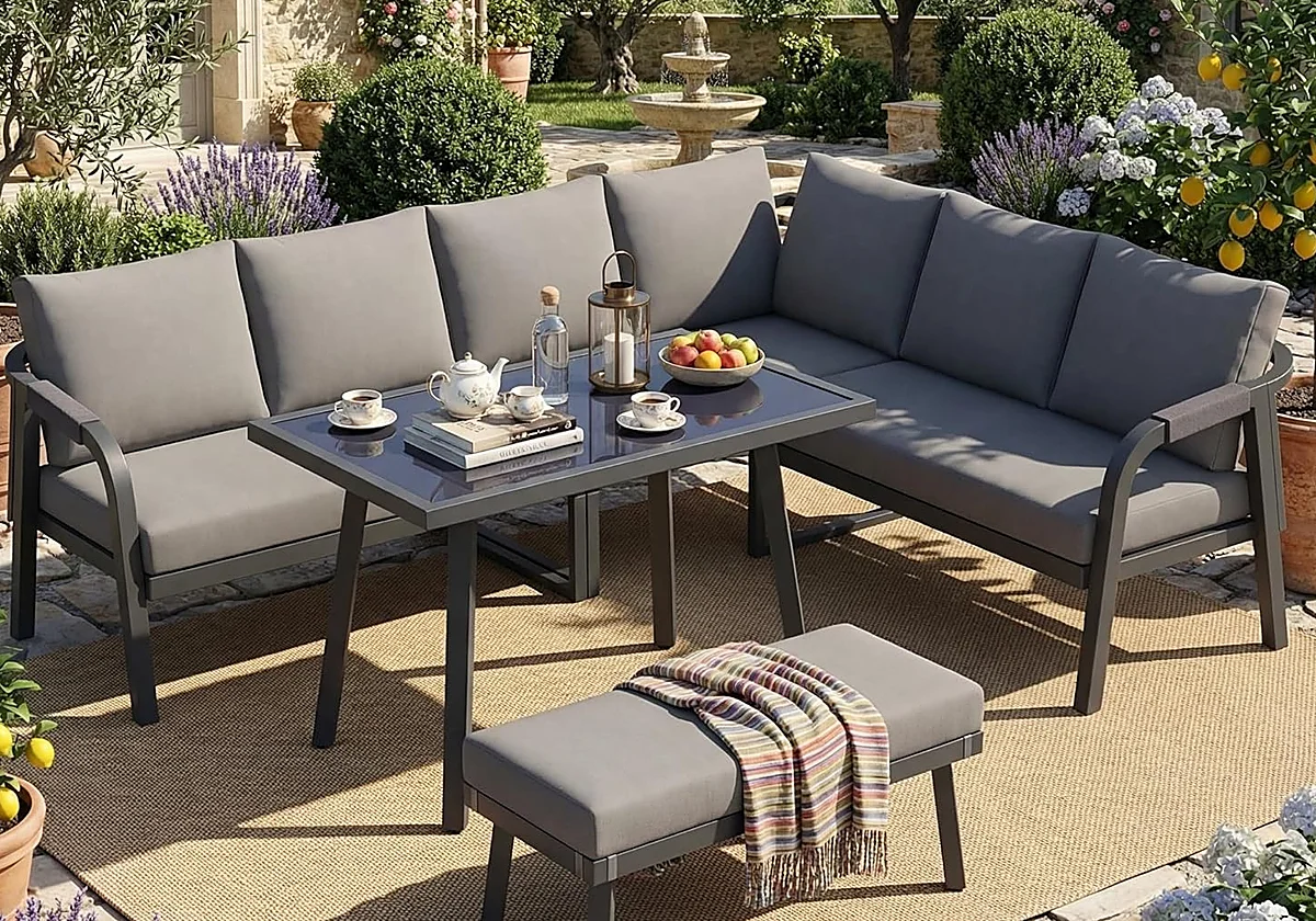 Los mejores conjuntos de muebles para sacar el máximo partido a tu porche, terraza y jardín