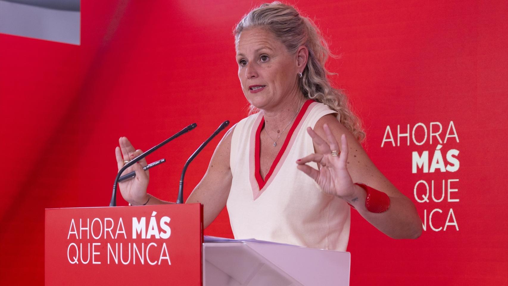 La portavoz del PSOE Montse Minguez acusa a los jueces de tener prisa "para que el Gobierno caiga antes de verano"
