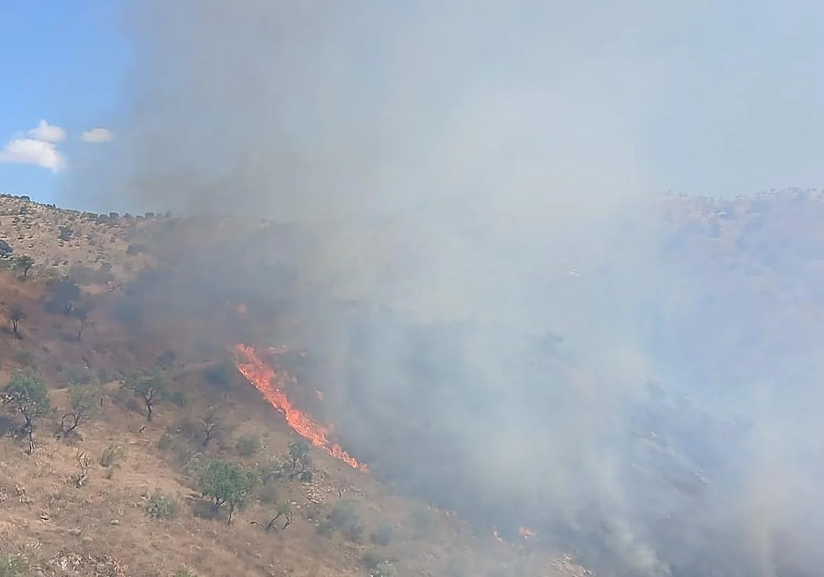 Declarado un incendio en el paraje Venta El Corte, en Casabermeja