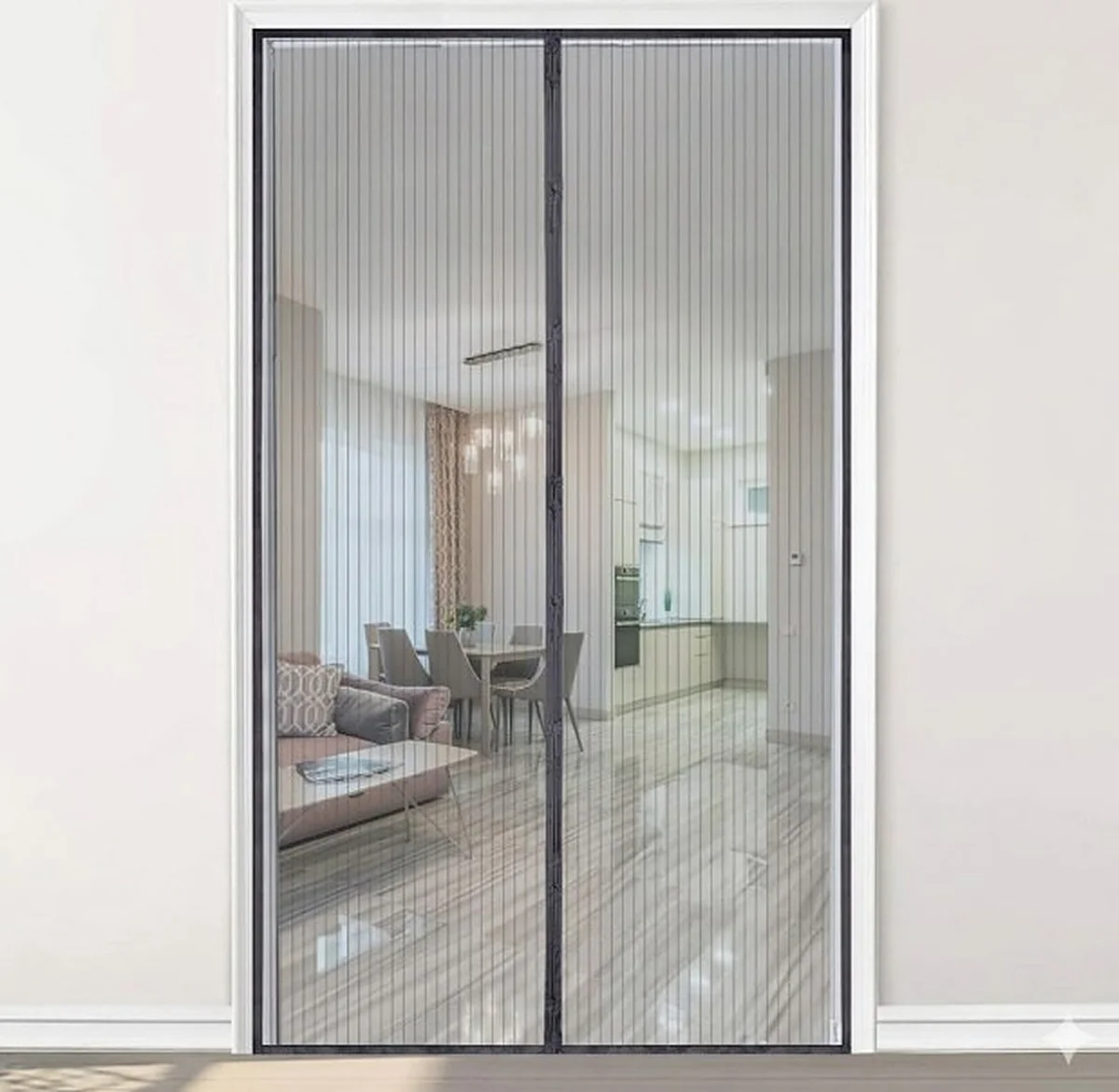 Esta mosquitera magnética para puerta es perfecta para evitar insectos y se instala sin taladro